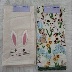 Spring Bunny Design Hand Towel Set